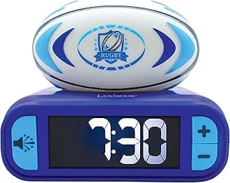 Rugby, Nightlight alarm clock, Sounds and Melodies, LCD Backlit screen, Luminous, Snooze, Blue, RL800RG