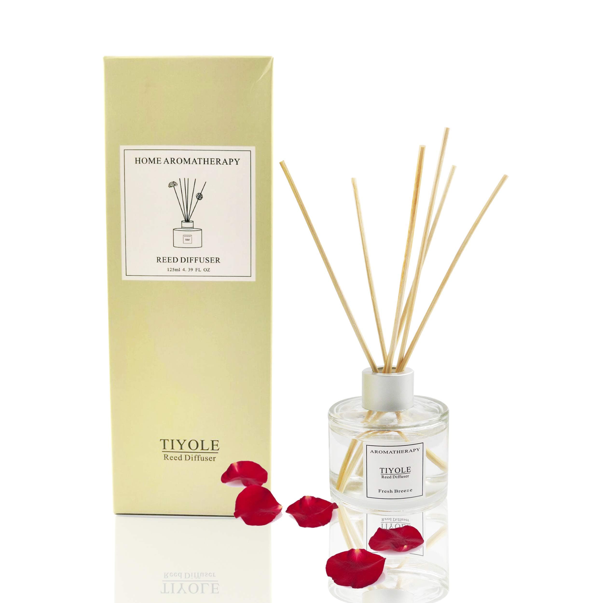 TIYOLE Reed Diffuser Sticks Aromatic Stress Relief Sandalwood Diffuser Room Diffusers with Sticks