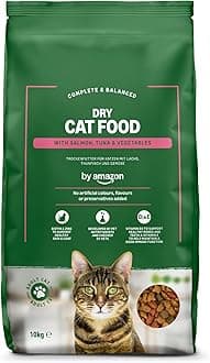 by Amazon - Complete Dry Cat Food with Salmon, Tuna and Vegetables, 1 pack of 10kg