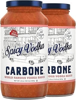 Carbone Spicy Vodka Pasta Sauce | World Famous Signature Recipe | Slow-Cooked with 100% Italian Tomatoes | Vegetarian, Gluten Free, Low Carb, Keto Pasta Sauce, 24 Fl Oz (Pack of 2)