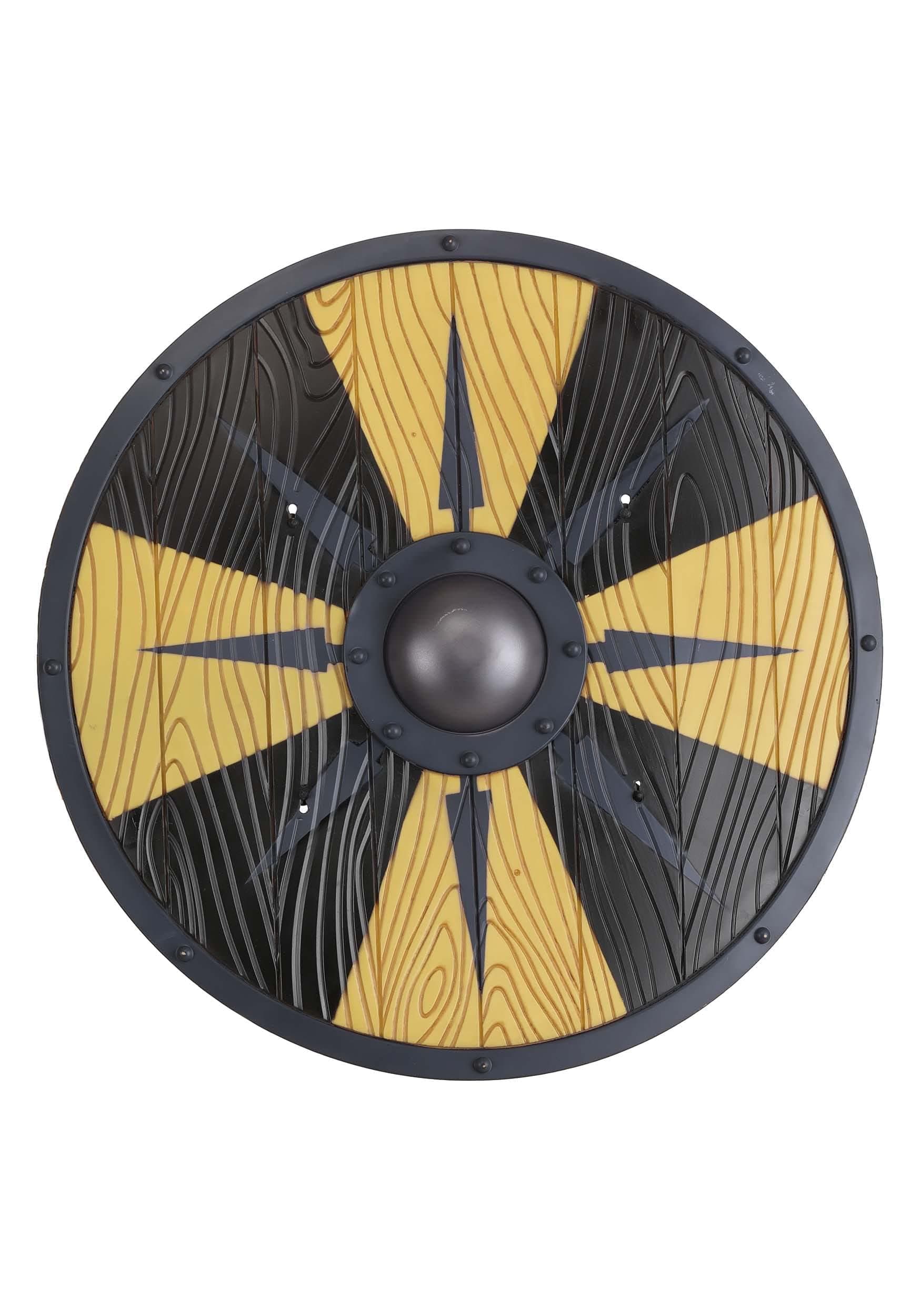 Vikings Jarl Borg Shield Costume Accessory - 20.5 Inch Plastic Shield with Metal Detailing