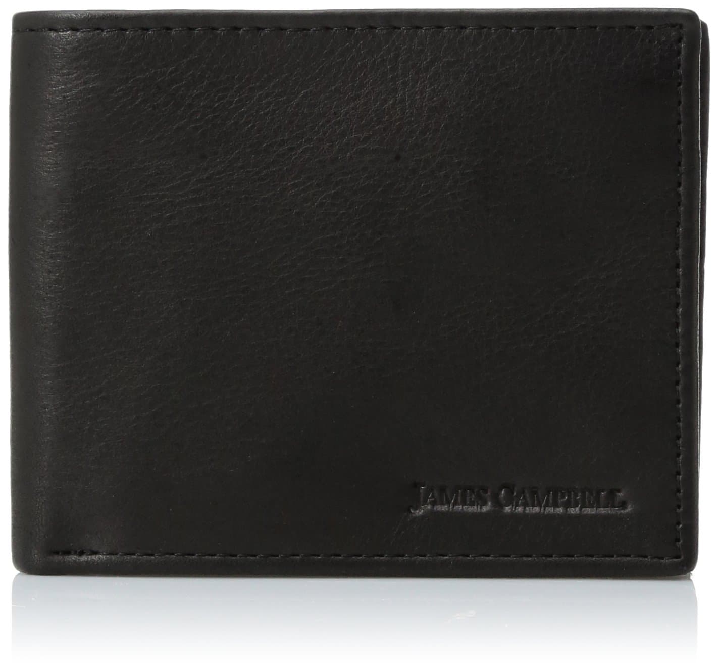 James Campbell Men's Black Bi-fold Wallet