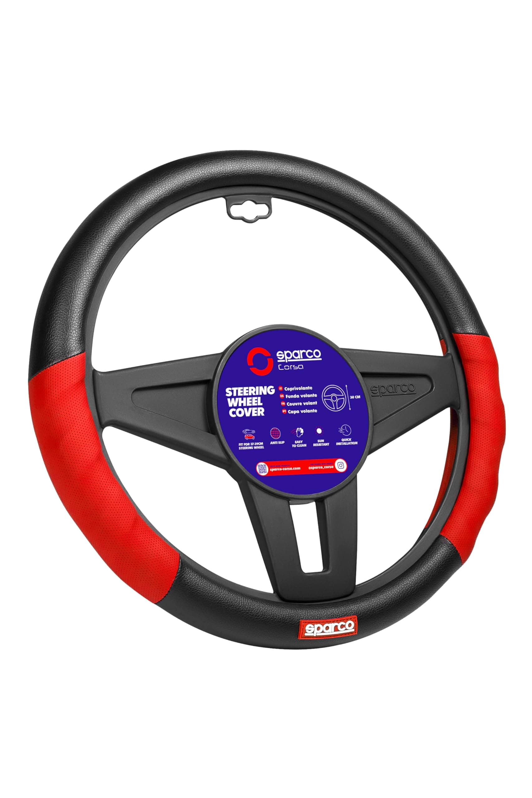 SPARCO SPC1102L Steering Wheel Covers red-Black