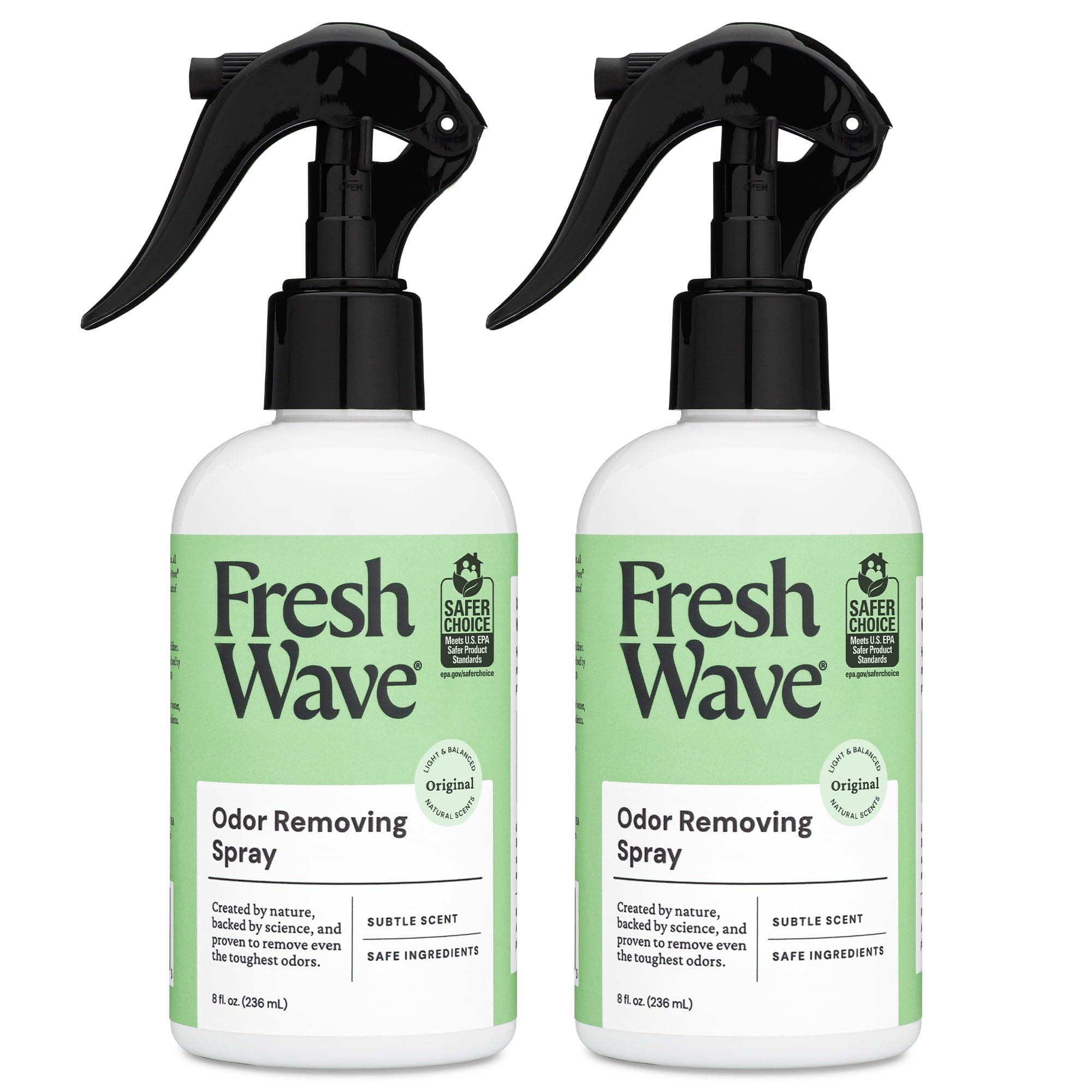 Fresh Wave Original Scent Odor Removing Spray, 8 fl. oz. | Pack of 2 | Odor Absorber for Home, Furniture, Fabrics & Trash | Safer Odor Relief