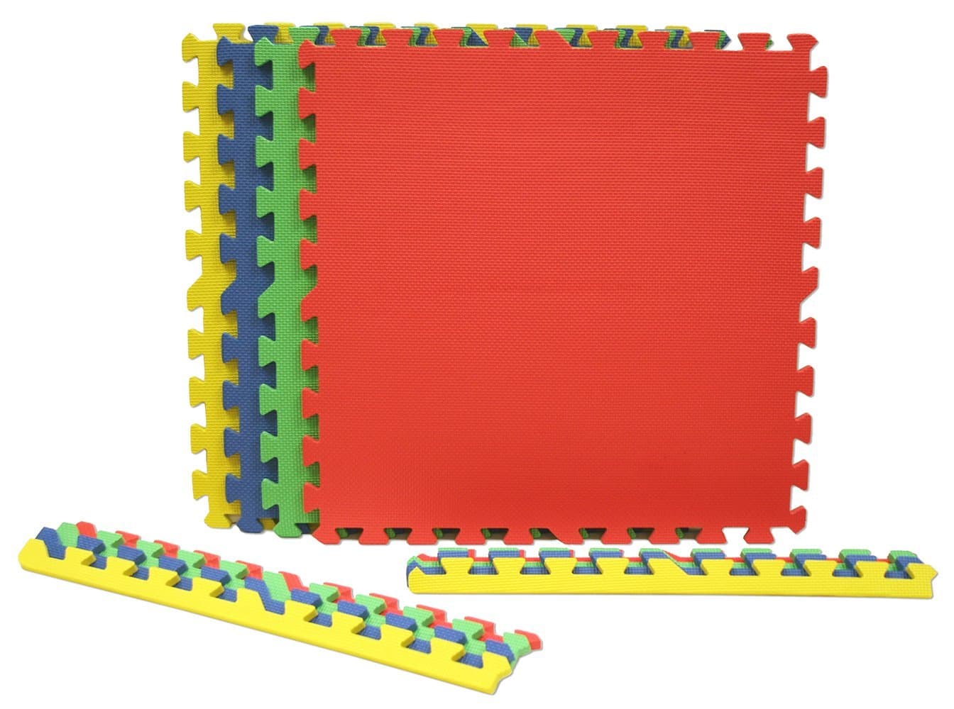 Best Step Cross Texture Flooring Mat (Pack of 4)