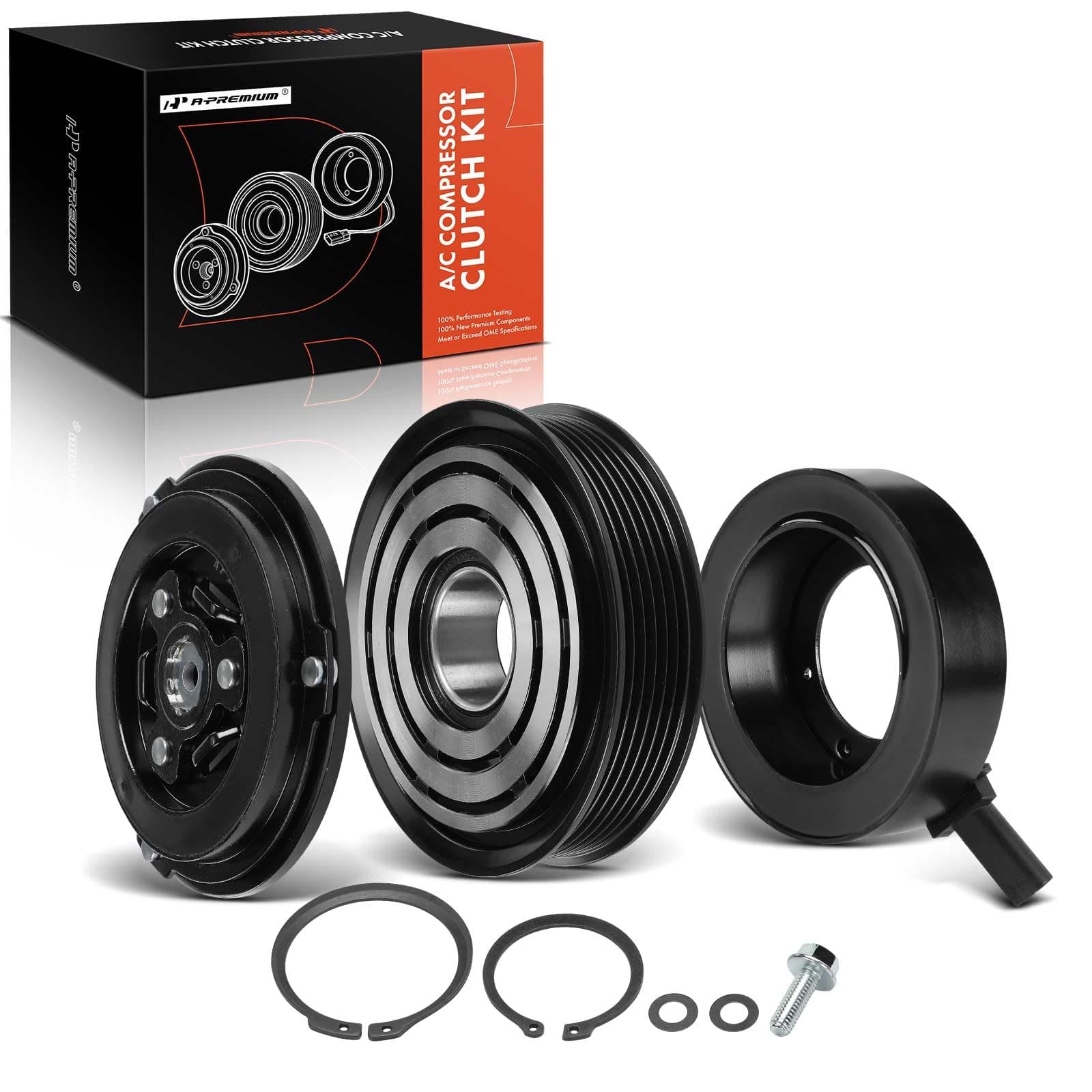 A-Premium Air Conditioner AC Compressor Clutch Kit Compatible with Chrysler Pacifica 2017-2022, Voyager 2020-2022, 3.6L