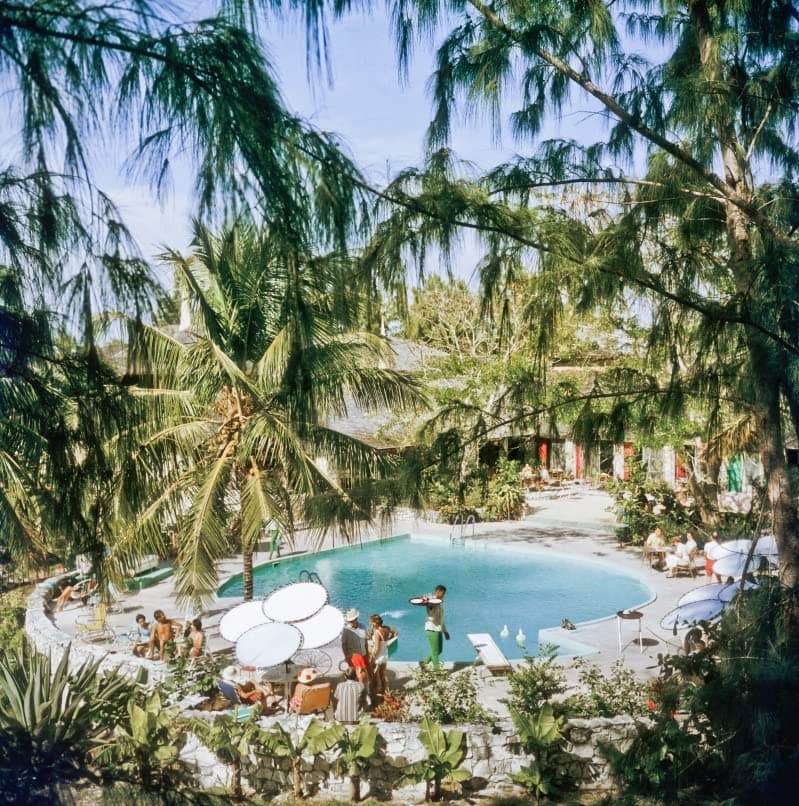 Slim Aarons Beverly Eleuthera pool Bahamas Print | LARGE FORMAT | gallery photo, Palm Springs, mothers day gift, bathroom wall art, fine art print (24x24)