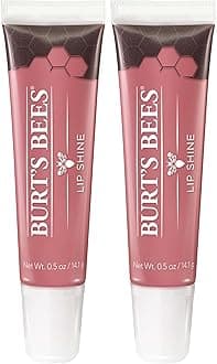 Burt's Bees Lip Care, Moisturizing Lip Shine for Women, 100% Natural, Blush, 0.5 Oz (Pack of 2)