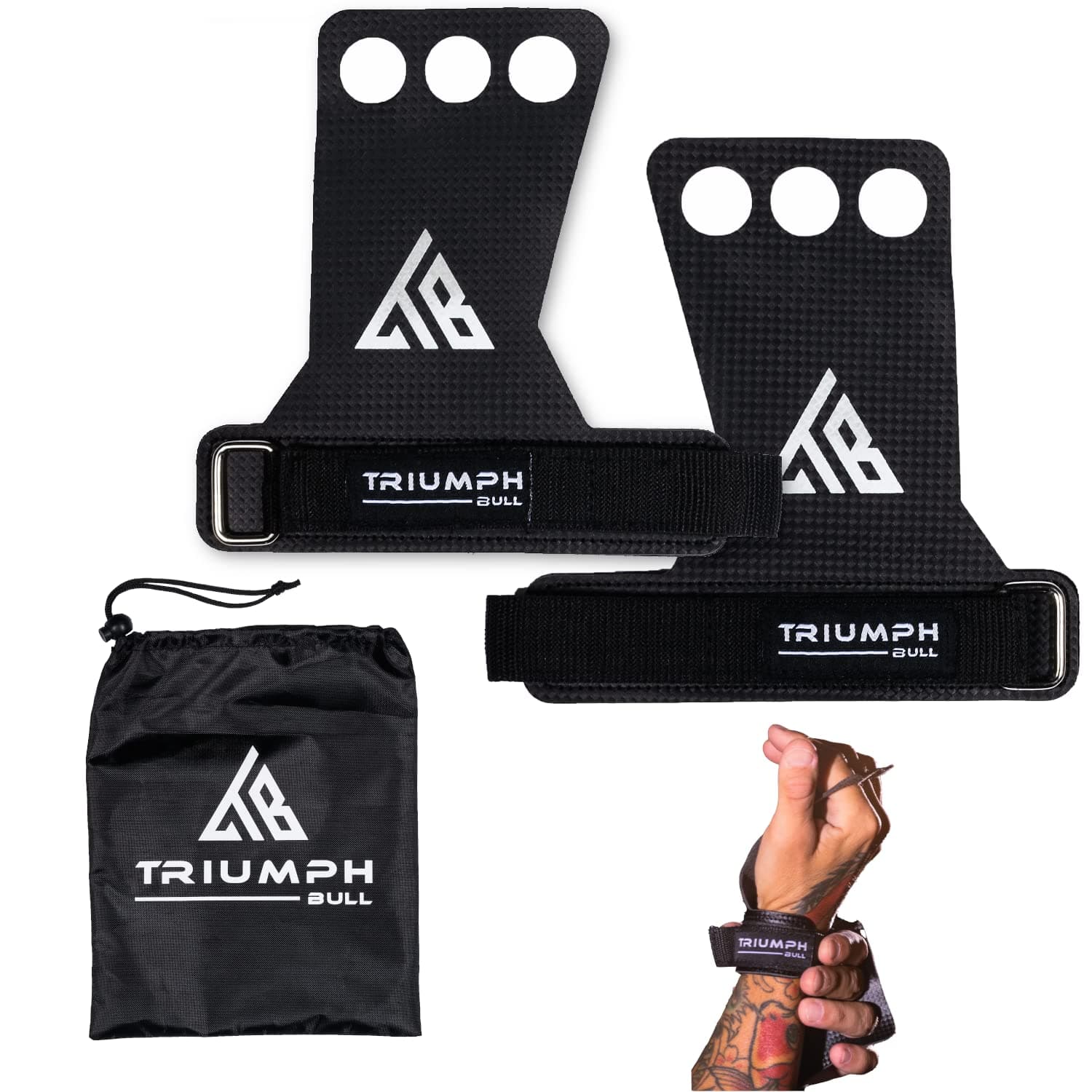 Gymnastics Hand Grips for Pull Ups with Wrist Straps That Brings You Comfort and Support | Offers Hand Protection from Rips and Blisters. Great As Workout Gloves for Men and Women (Medium)
