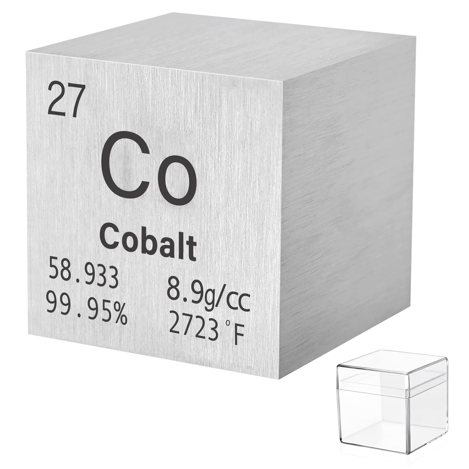 Cobalt Metal Density Cube Pure Metal High Density Element Cube for Element Collections Lab Experiment Material Hobbies DIY Teacher Science Creative Gift (CO 1inch)