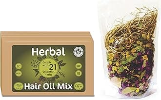 Herbal Hair Oil Mix | 76 g x 3 packs | 21 Essential herbs for hair growth | Make your own hair oil with 21, 100% Natural herbs & Seeds | Product of India