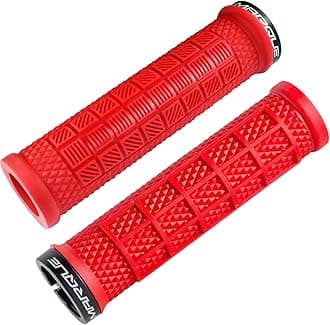 MARQUE Grapple MTB Grips - Mountain Bike Grips with Single Lock On Collar for Handlebar, for BMX, E-Bike, Scooter, Beach Cruiser & Most Adult Bicycle Handlebar, Anti-Slip & Comfortable