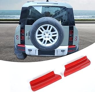 Car Taillight Bumper Both Sides Tail Lights The underside Decorative Cover Compatible with Land Rover Defender 90 110 130 2020-2025 Rear Bumper Side Panel Trim Cover (Red)