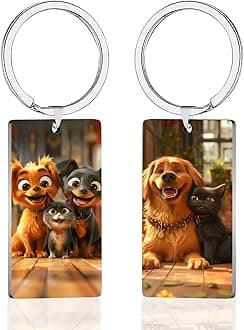 Custom Keychain, Personalized Keychain with Photo Text, Customized Double-sided Photo Gift for Boyfriend Family