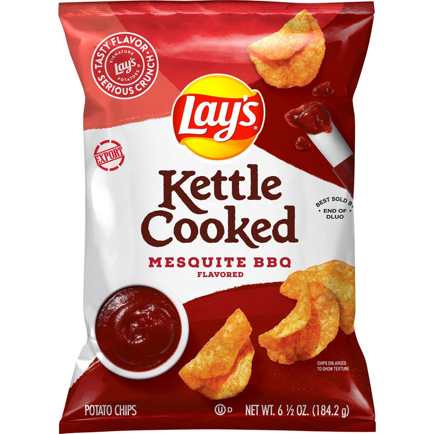 Kettle Cooked Mesquite BBQ Flavored Potato Chips 6.5 OZ (184g) - Export