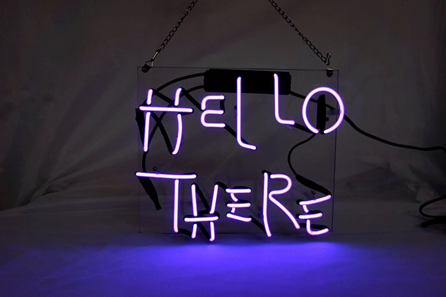 LED Neon Light Beer Open Sign 'Hello There' 11.8" x 9.8" for Bar Pub Home Hotel Beach Garage Cocktail Recreational Game Room