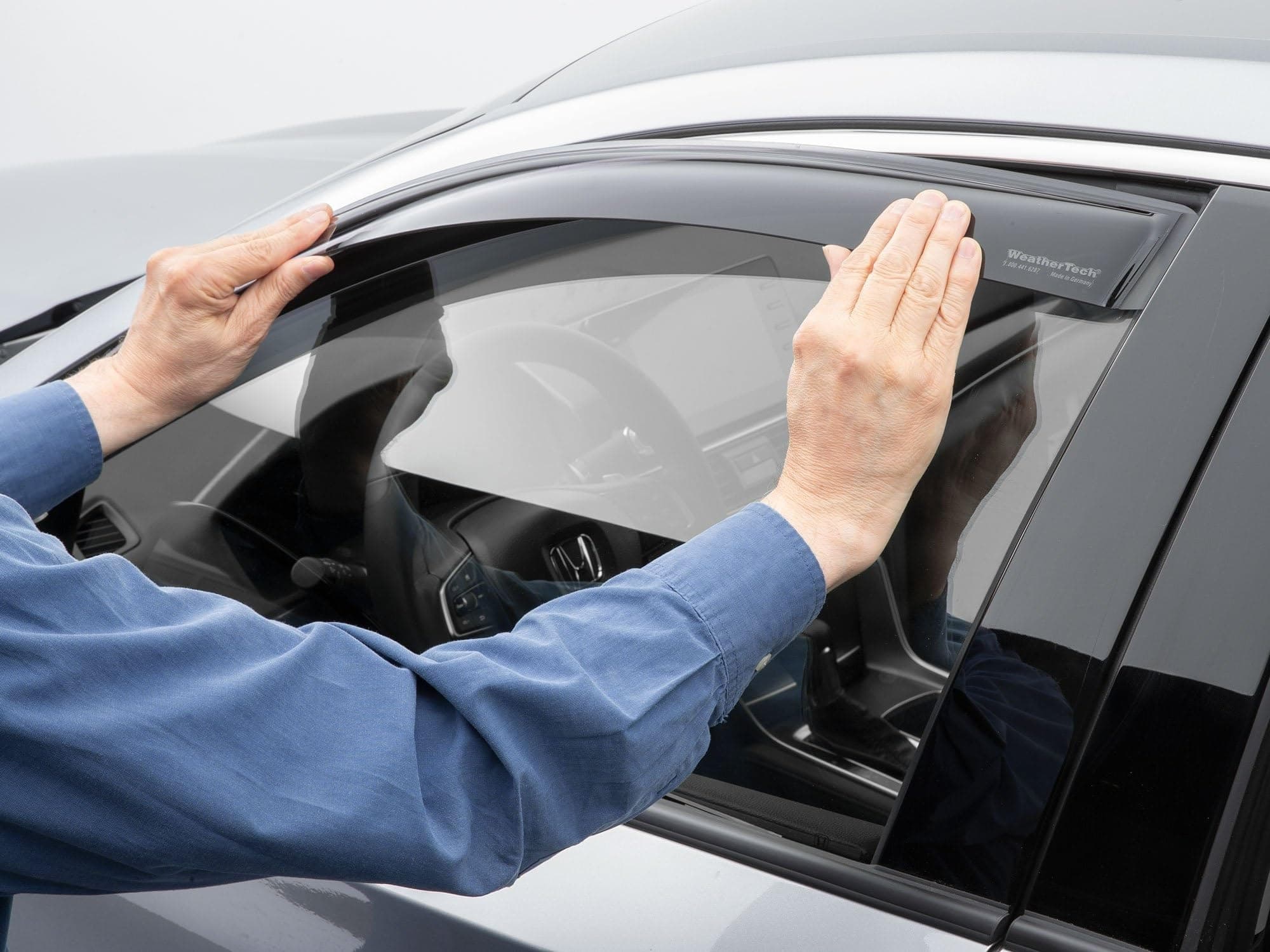 WeatherTech Custom Fit Side Window Deflectors for Expedition Max, Navigator L, Expedition, Navigator - (82925IM), Front & Rear Set - Dark Tint