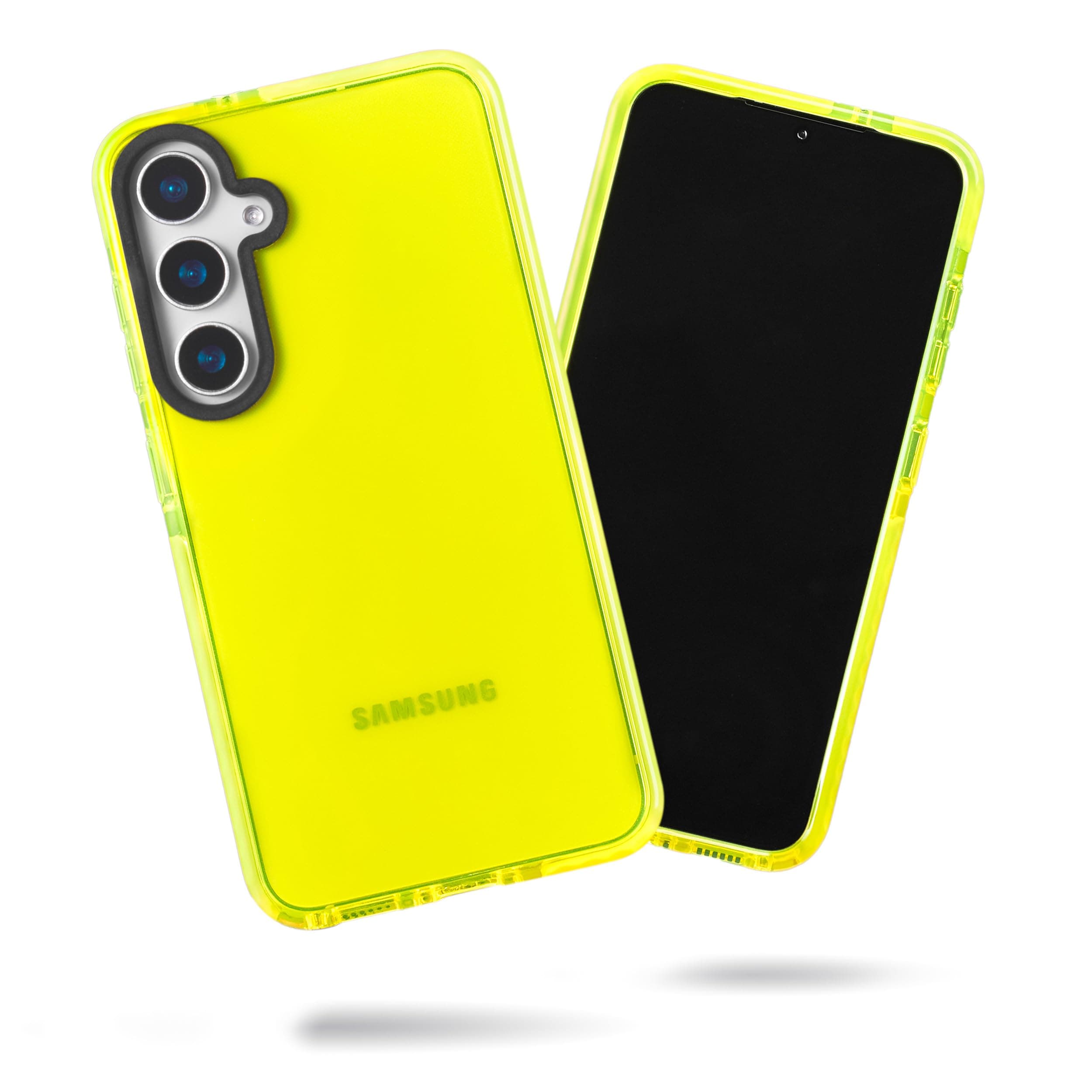 SteepLabBarrier Case for Samsung Galaxy S24 Plus (6.7” Screen)- Impact Absorbing Case with Full Body Drop Protection and Enhanced Grip (Hi-Energy Neon Yellow)