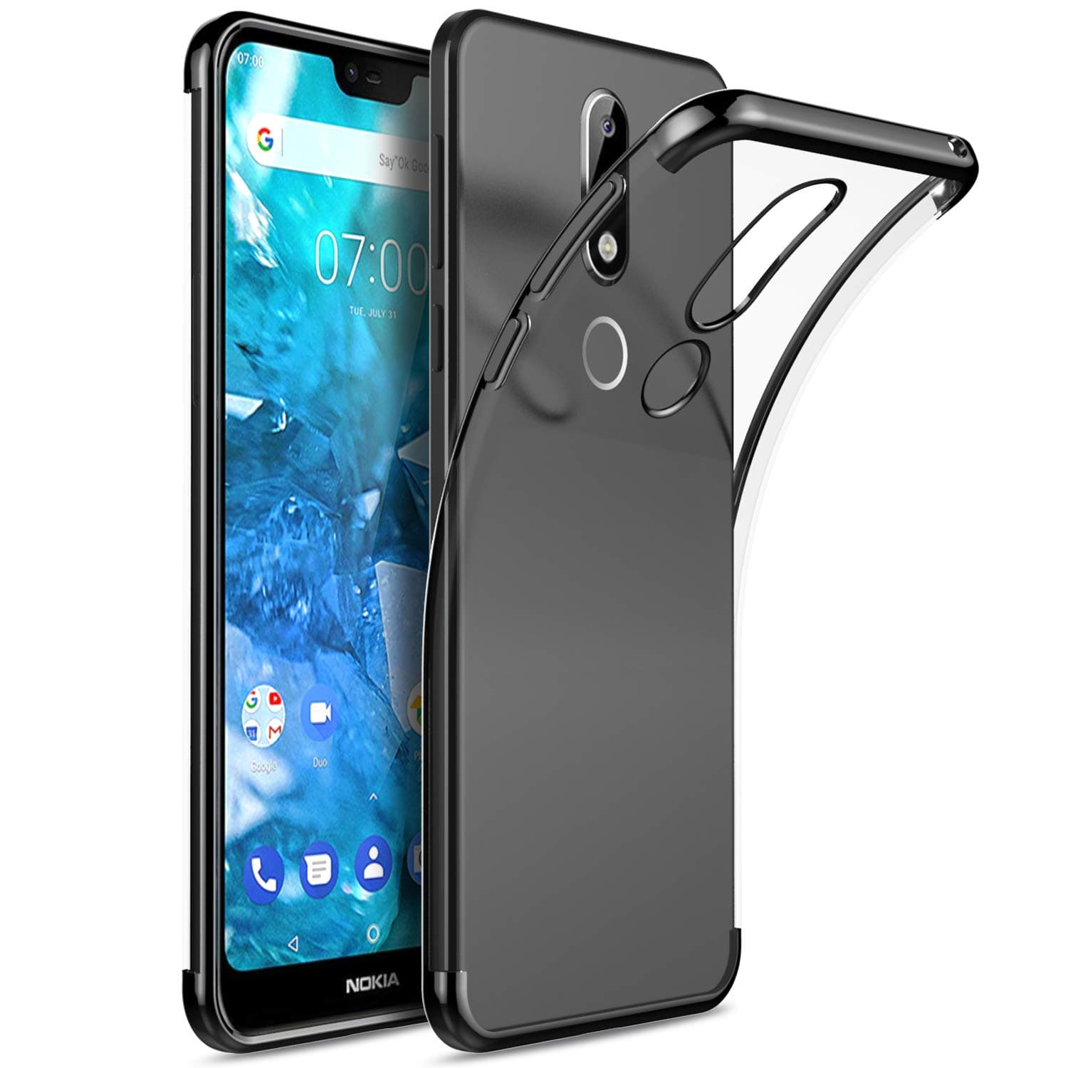 KuGi for Nokia 3.2 case, Ultra-thin Soft TPU Gel Cover [Slim-Fit] [Anti-Scratch] [Shock Absorption] Designed for Nokia 3.2 Smartphone - Black