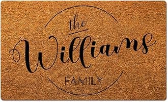 FavorPlus Personalized Doormat Custom Family Name Welcome Mats Outdoor 18"x30" Indoor Mat Printed Mat Non-Slip Back Front Door Home Decor(NOT Real Coir)