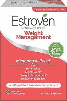 Weight Management for Menopause Relief - 60 Ct. - Clinically Proven Ingredients Help Manage Weight, Provide Night Sweats & Hot Flash Relief - Drug-Free & Gluten-Free