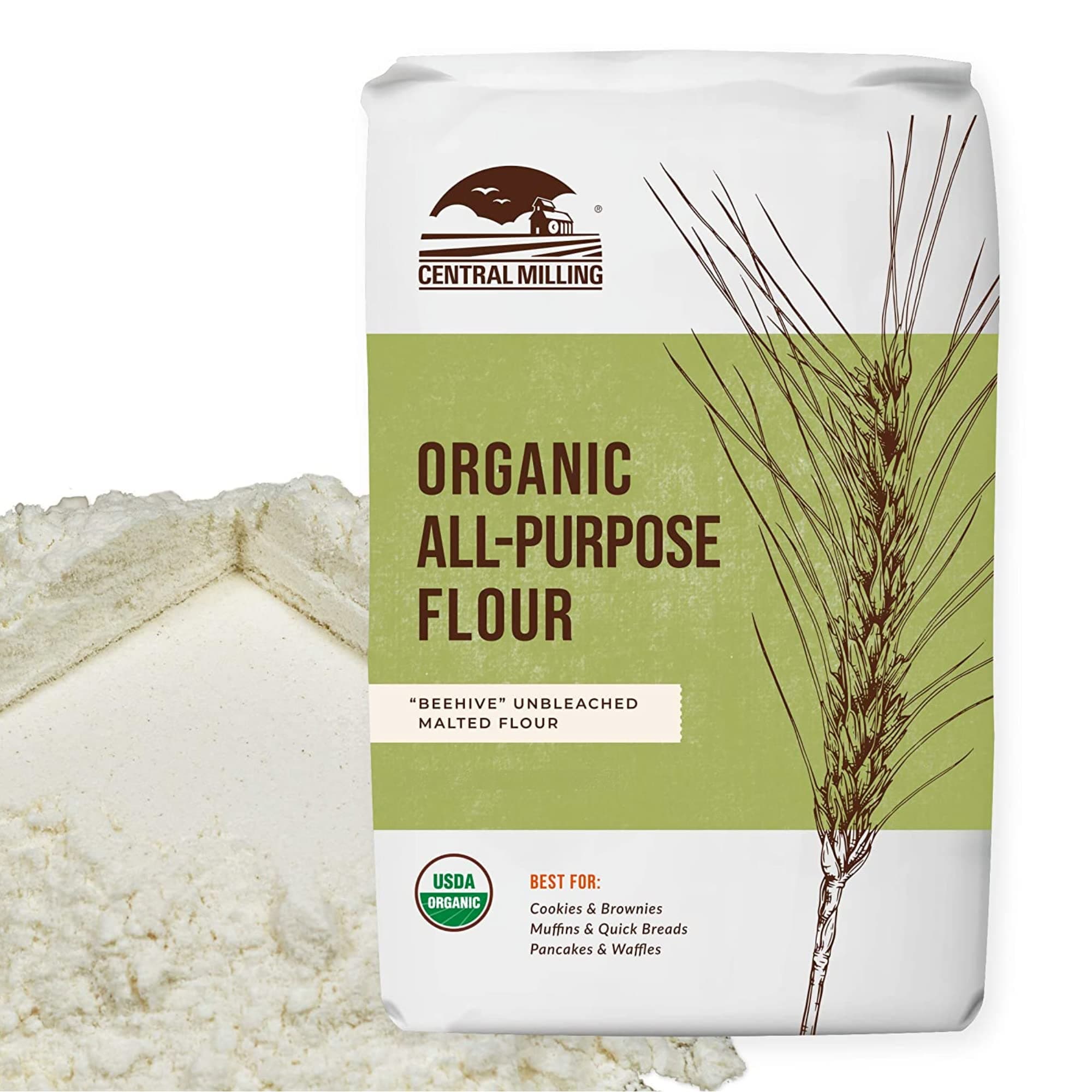 100% Organic All Purpose Unbleached White Baking Flour - 10 Pound