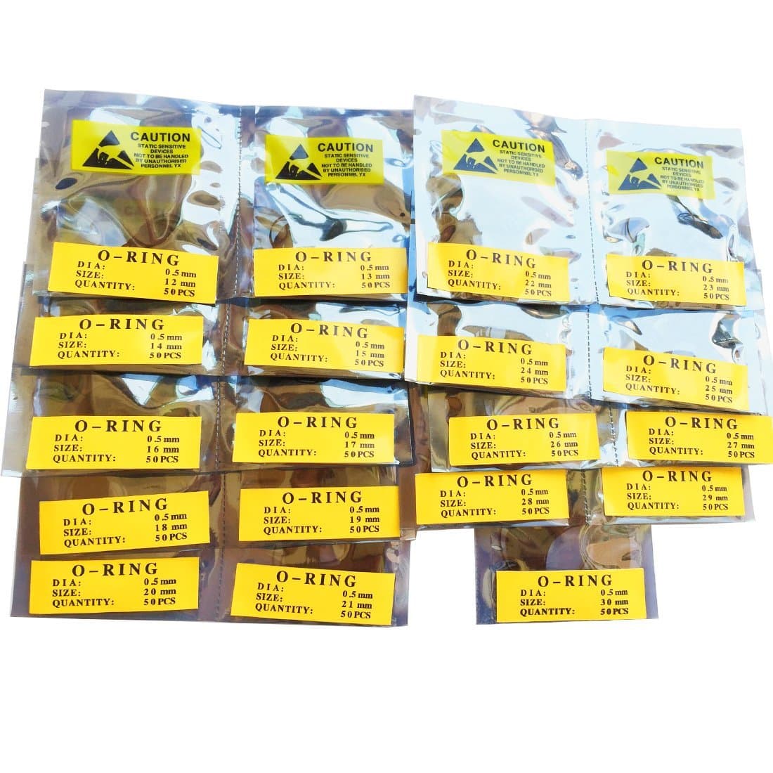 VAPKER 950 Pcs O Ring 0.5mm Watch Back Rubber Gasket set O-Ring Gasket Seal Replacement O-rings for Watch Backs 19 Different Sizes 12-30mm