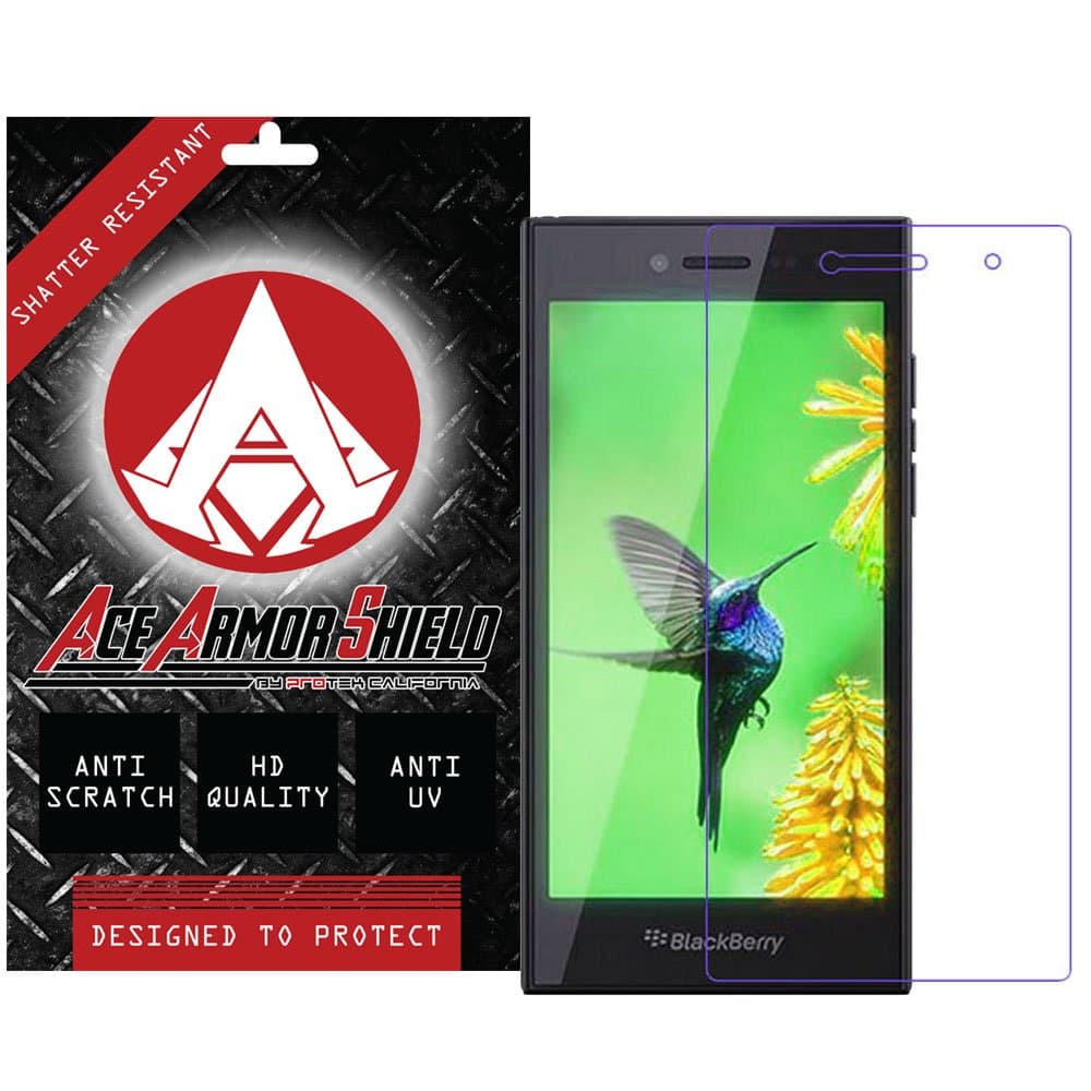 Ace Armor Shield Shatter Resistant Screen Protector for the blackberry leap / Military Grade / High Definition / Maximum Screen Coverage / Supreme Touch Sensitivity /Dry or Wet Easy Installation with free lifetime replacement warranty