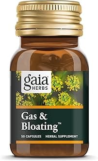 Gas & Bloating - Provides Relief from Occasional Gas & Bloating* - with Activated Charcoal, Fennel & Chamomile - 50 Vegan Capsules (25 Servings)