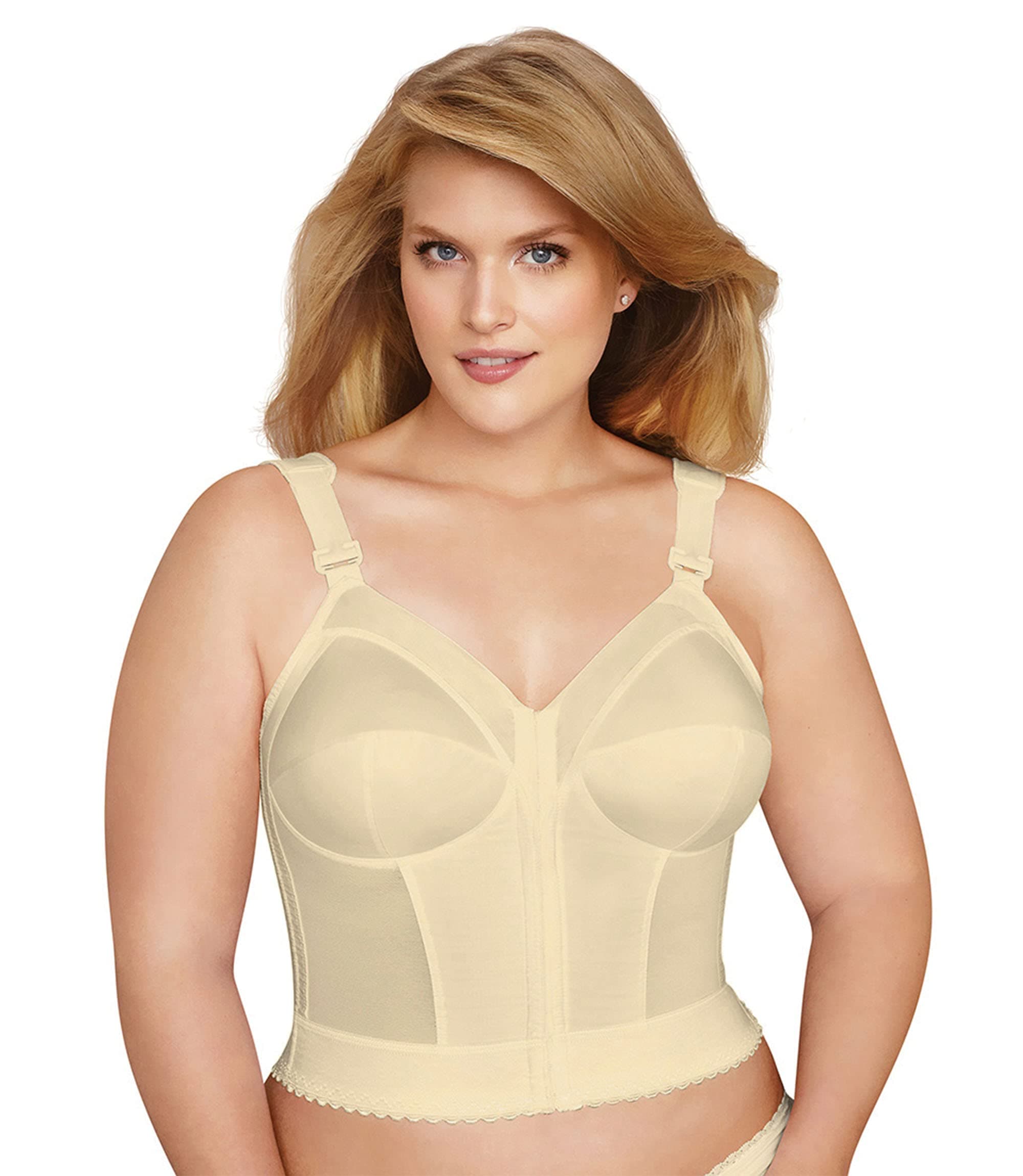 Exquisite Form 5107530 FULLY Slimming Wireless Back & Posture Support Longline Bra with Front Closure