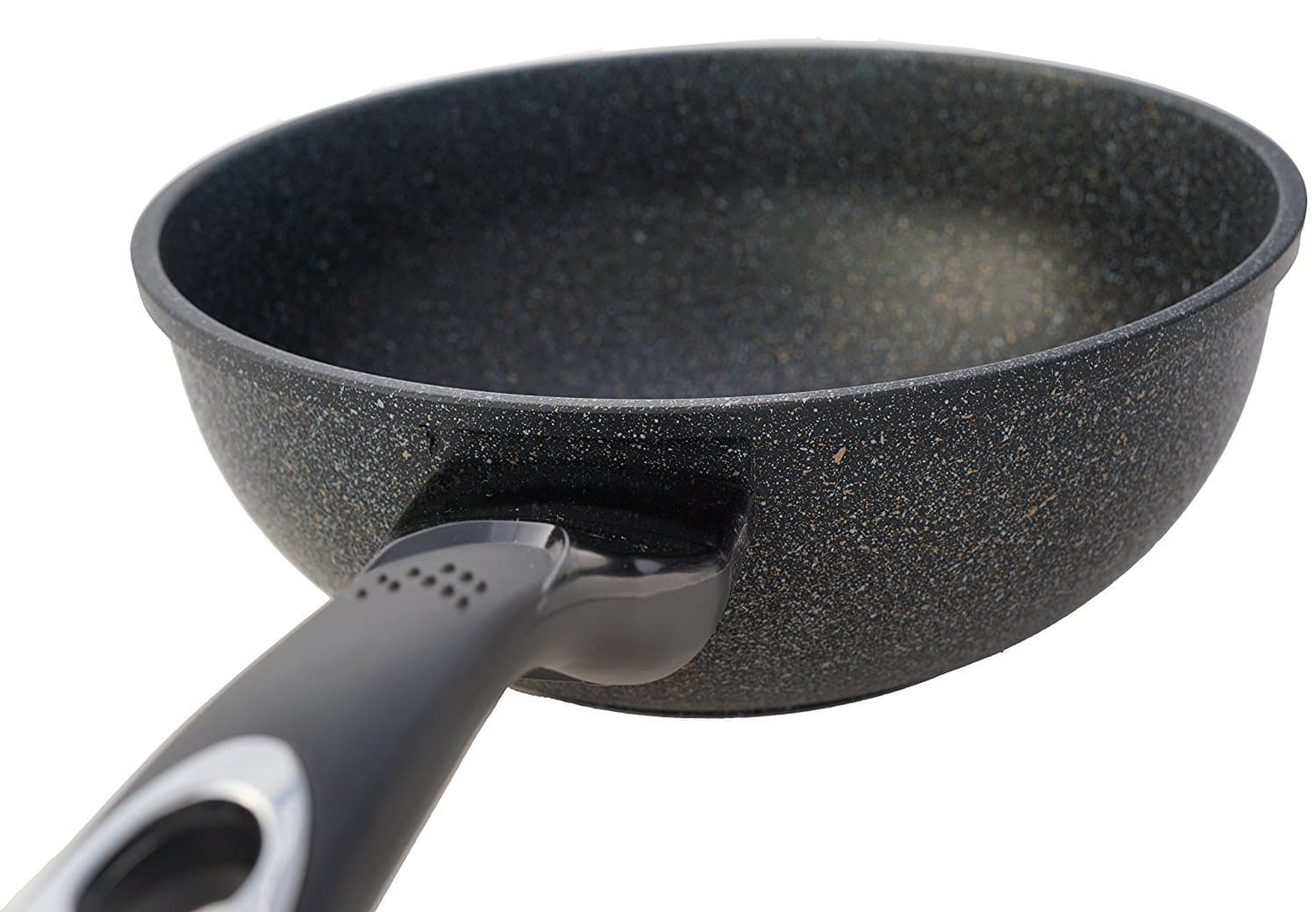 Sapphire Home N Kitchenware Collection Ceramic Marble Wok, 5-Layer Marble Coating, Extreme Non-Stick, Marble Coated Cast Aluminium, Very Durable (8.5 Inch)