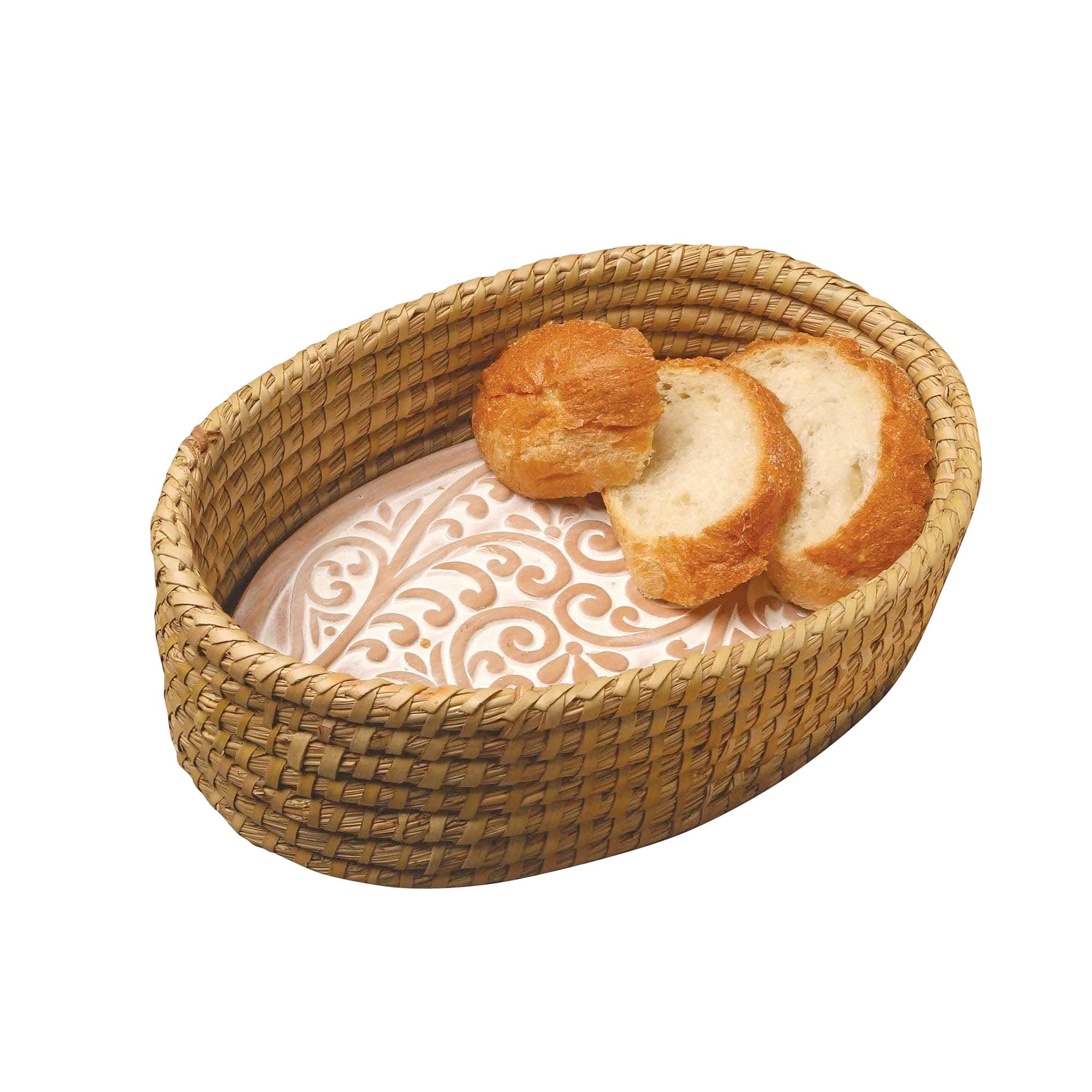 Bread Warmer Basket with Stone - Bread Baskets for Serving Tortilla, Sourdough Maker, House Warming Gifts New Home, Terracotta, Bakers Gift for Kitchen, Women, Men, Birthday, Hostess Farmhouse