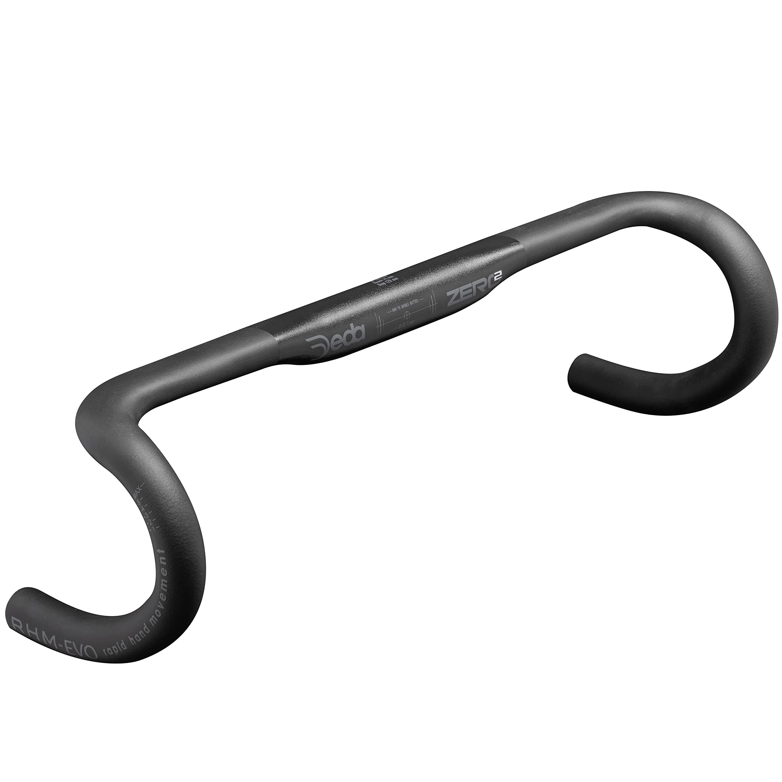 Deda ElementiZero2 DCR RHM-Evo Drop Handlebar, POB (Polish on Black), 44cm
