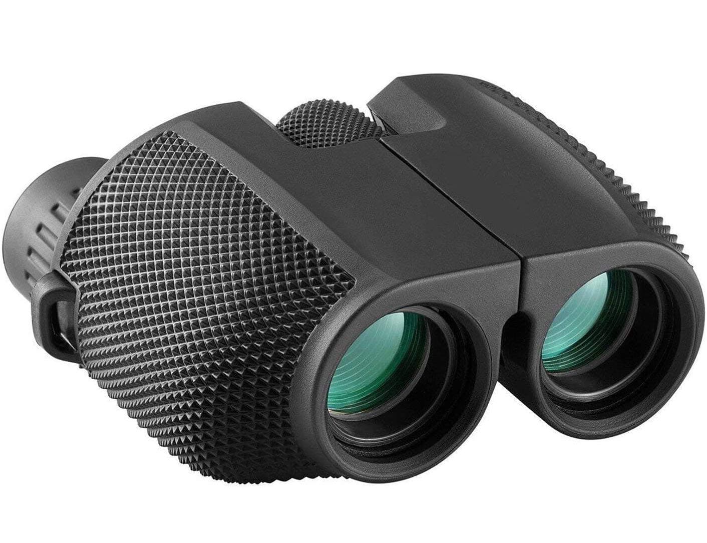 Compact Binoculars for Adults,10x25 Pocket Size Mini Waterproof Binoculars with Powerful Folding, Small Lightweight Telescope with Cleaning Cloth for Adults Kids Bird Watching