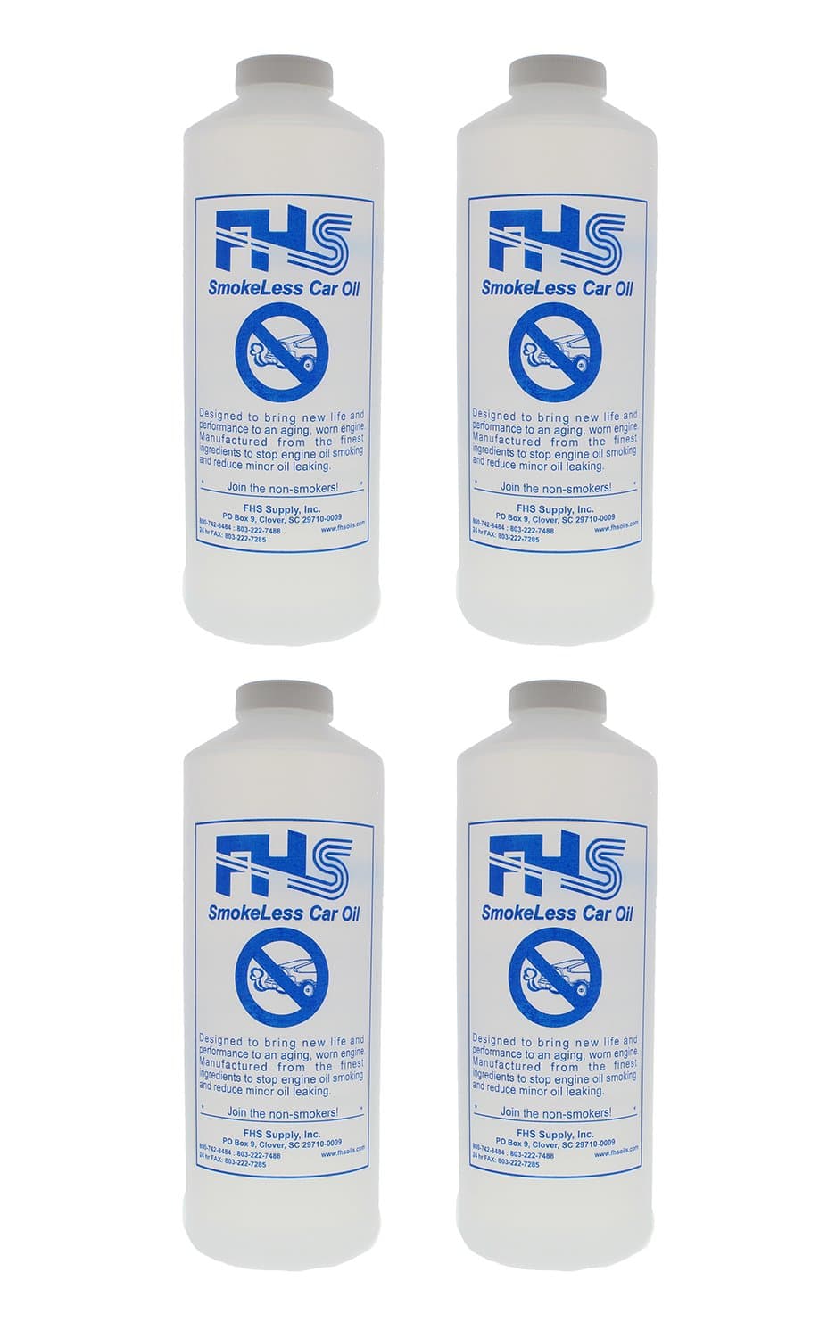 SmokeLess Regular Car Oil, 1 Quart, 4-Pack