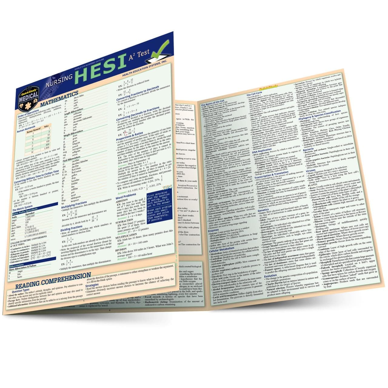 Nursing HESI A2: a QuickStudy Laminated Reference & Study Guide (Quickstudy Medical)