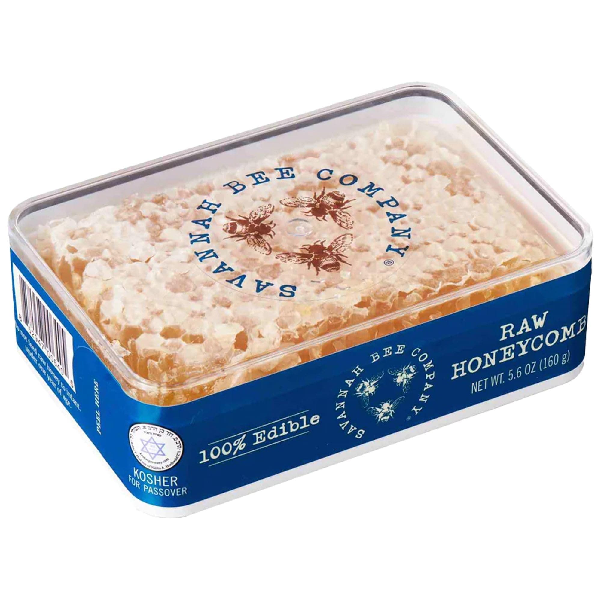 Savannah Bee Company Pure Raw Acacia Honeycomb - All Natural, Edible and Unfiltered Honeycomb - Mini 5.6 Ounce