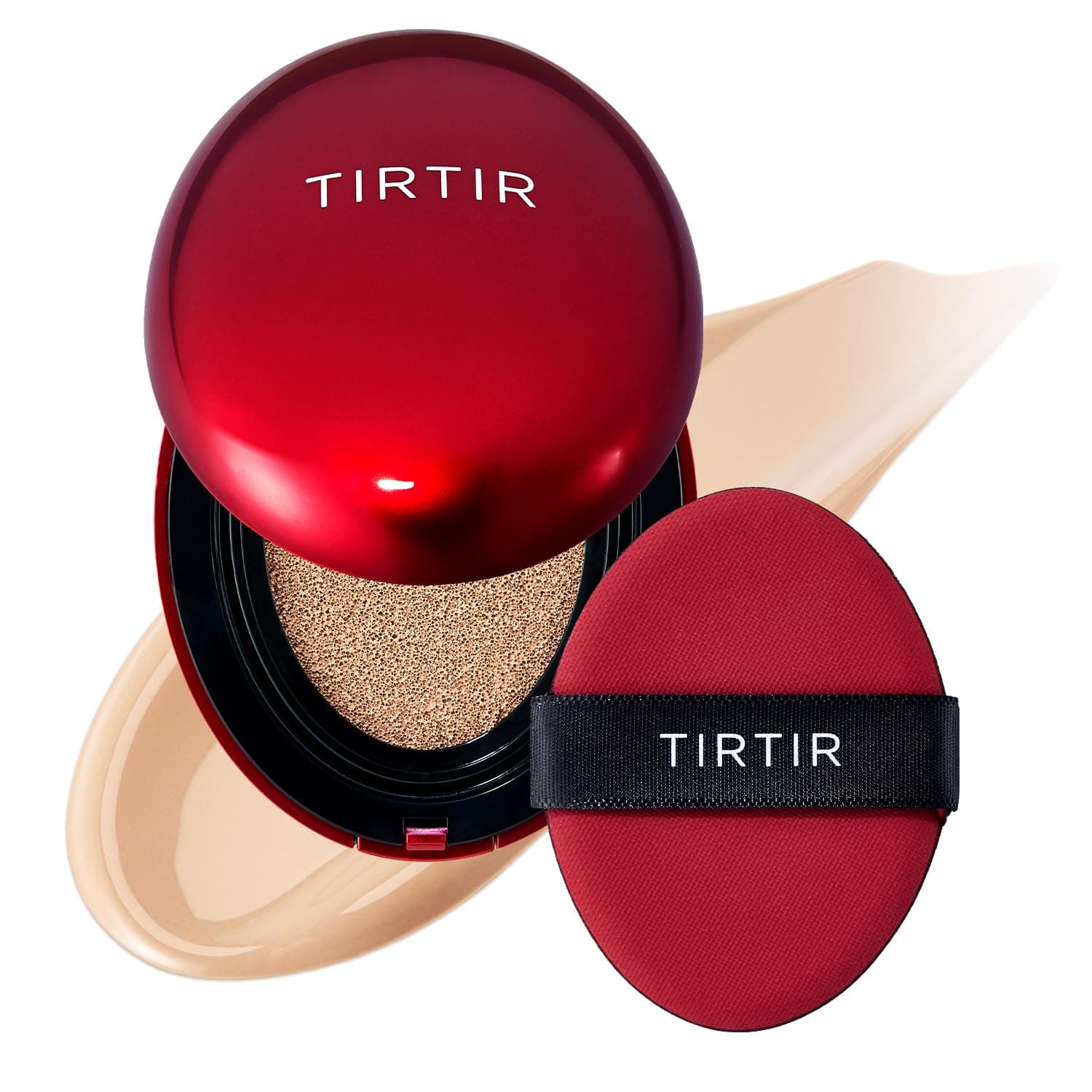 [*Mini Size*] TIRTIR Mask Fit Red Cushion Foundation | Full coverage, Weightless, Skin fit, Satin Glow Finish, Korean Makeup BB Foundation, beauty, Tattoo cover up, Buildable (#23N Sand / 0.15 Fl Oz)