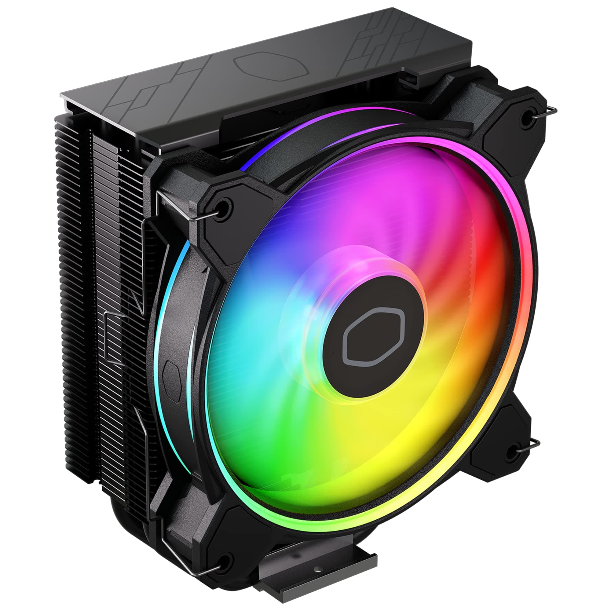 Cooler Master Hyper 212 Halo Black CPU Air Cooler, MF120 Halo² Fan, Dual Loop ARGB, Aluminum Top Cover, 4 Copper Heat Pipes, 154mm (H) for AMD Ryzen AM5/AM4, Intel LGA1700/1200 (RR-S4KK-20PA-R1)