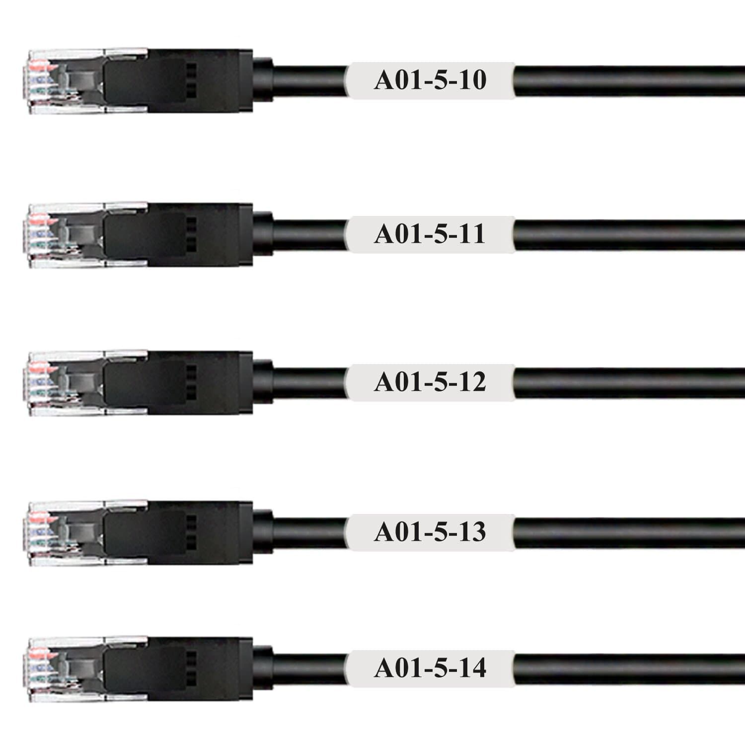 Mr-Label Self-Laminating Wrap Around Cable Labels – Letter Sheet Laser Printer Only – for Wire Marking Identification (25 Sheets (800 Labels), White)