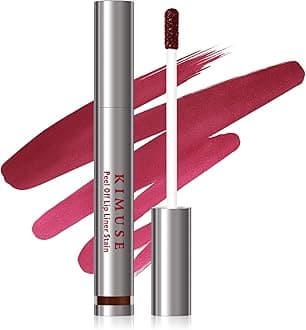 KIMUSE Peel Off Lip Liner Stain, Peel Off Lipstick, Long-Lasting Peel-Off Lip Stain, Waterproof, Transfer Resistant, Highly Pigmented Colour