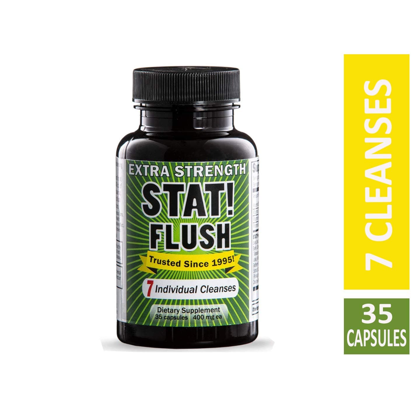 Stat Flush Value Size Emergency Detox - Pass Any Drug Test in 90 Minutes - 7 Full Cleanses (35 Capsules)