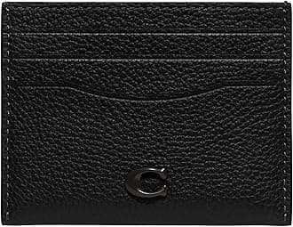 Flat Card Case in Pebble Leather w/Sculpted C Hardware Branding