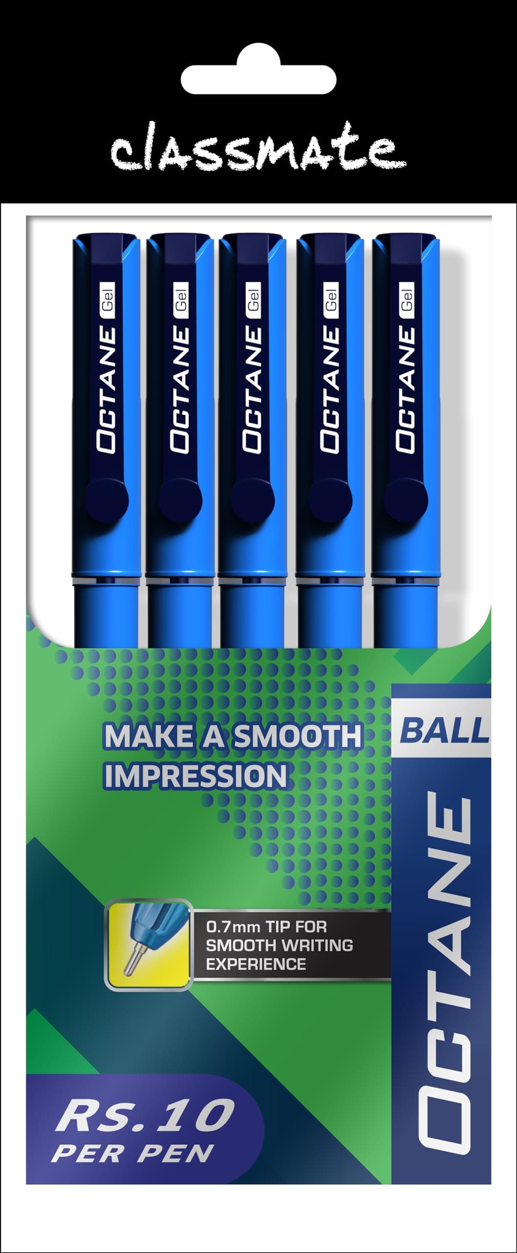 Classmate Octane Ball Pen (Blue)- Pack of 5