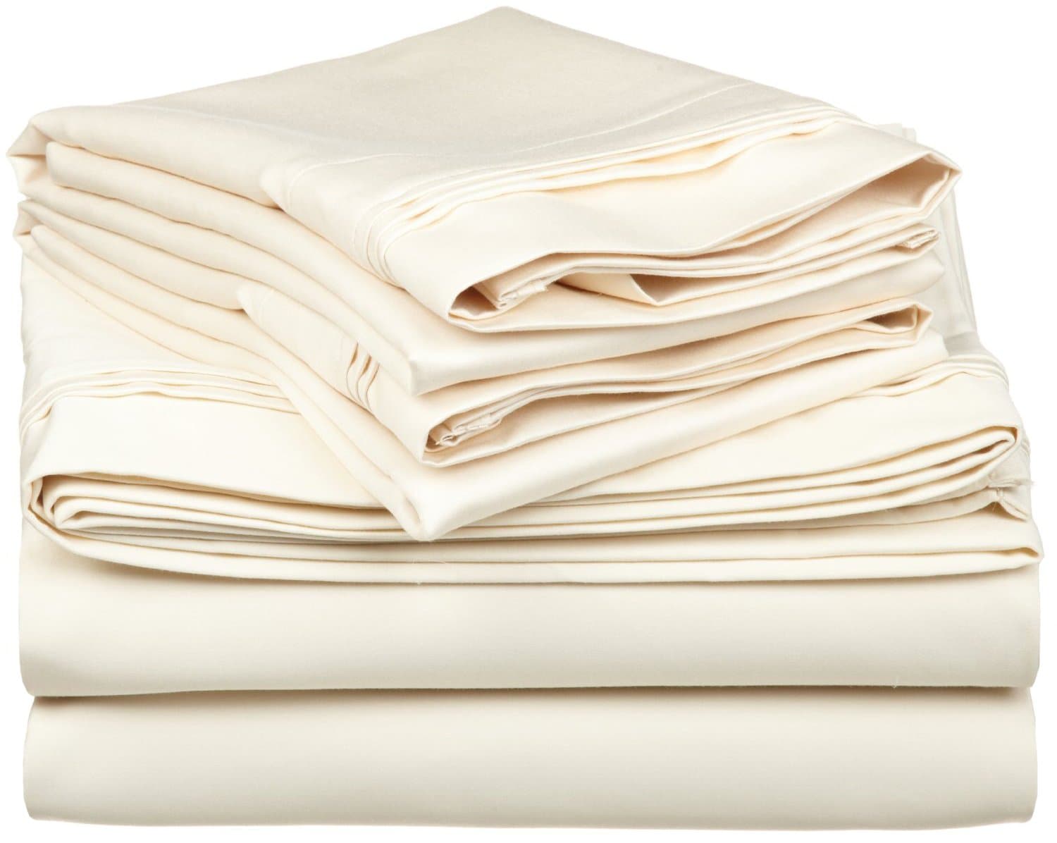 Simple Luxury 650 Thread Count Egyptian Cotton Solid Sheet Set Size: California King, Color: Ivory