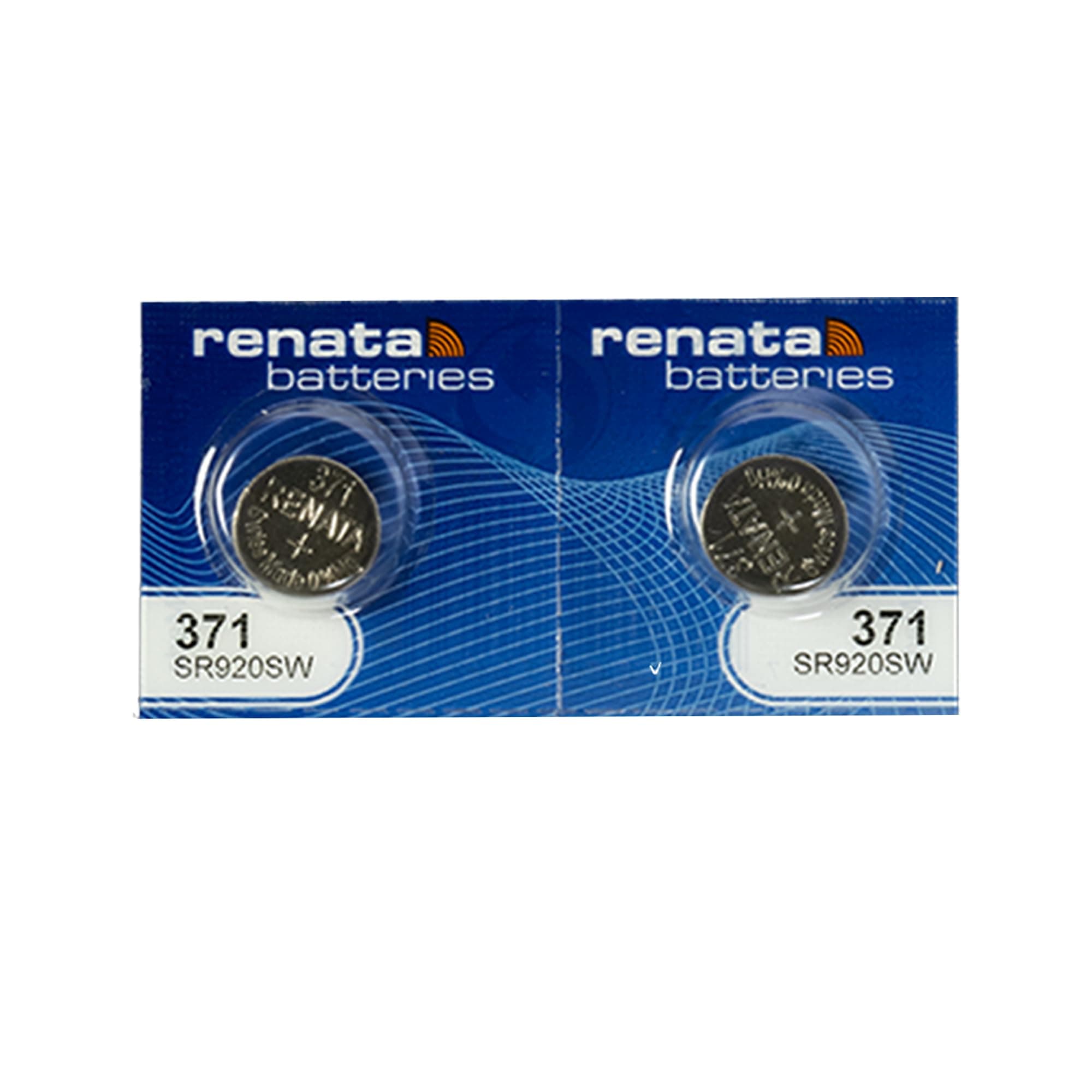Renata 2 371 SR920SW 1.55V Silver Oxide Zero Mercury Alkaline Electronic Batteries