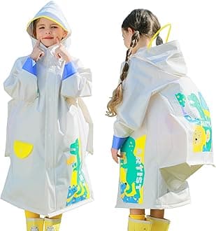 FewlbyKids Raincoats for Girls Boys Waterproof Rain Jacket Toddler Rain Wear Children Rain Poncho S-4XL Size 1-14 Years