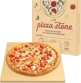 Pizza Stone for Oven 16" x 16" Pizza Stone for Grill Heavy Duty Cordierite Baking Stone for Grill, Ideal for Baking Different Sizes of Pizzas or Bread - Includes Scaper