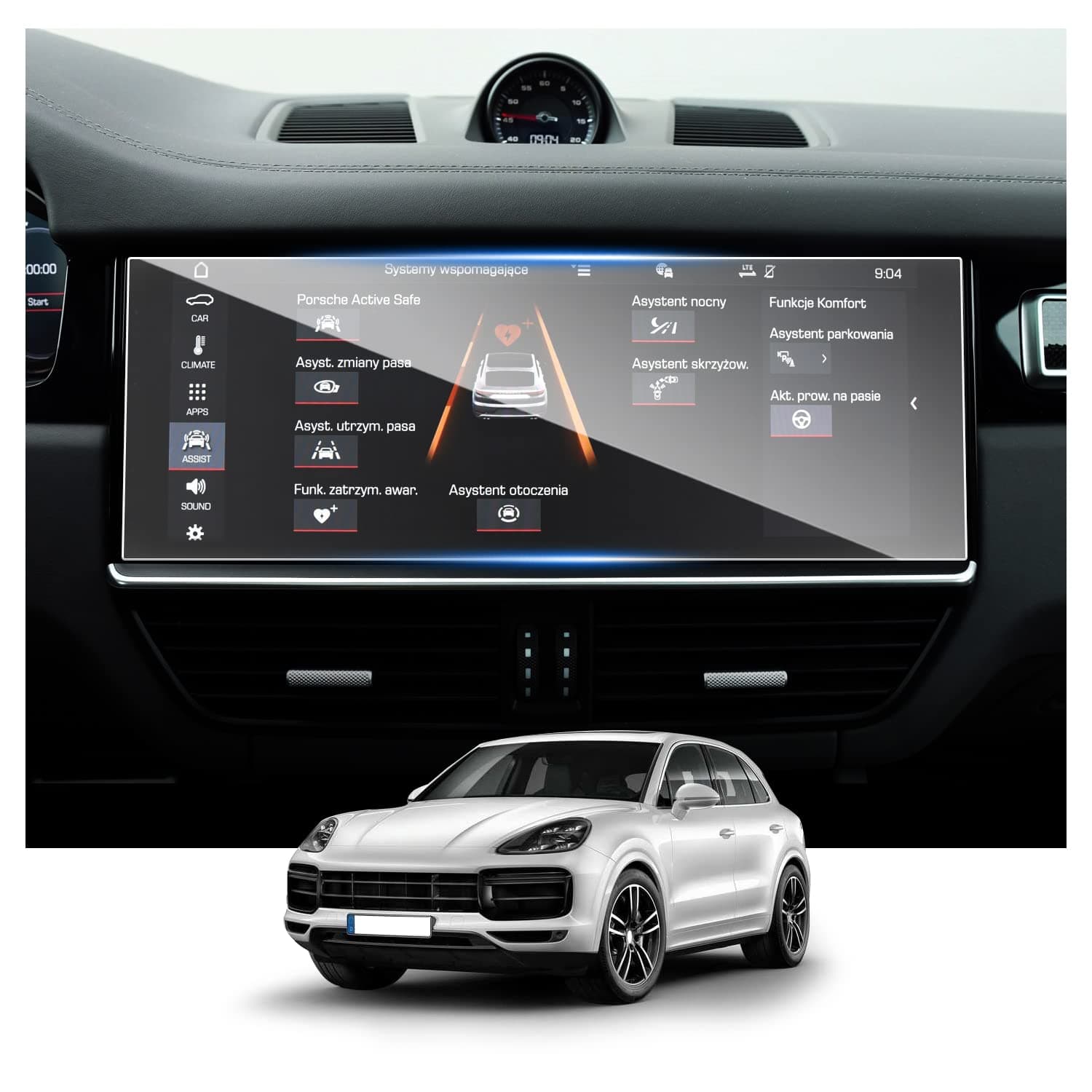 2019-2023 Porsche Cayenne Screen Protector for Cayenne 12.3" Radio Touch Screen,9HD Anti-glare Tempered Glass Compatible with 2019 2020 2021 2022 2023 Porsche Cayenne S/GTS/Turbo/Turbo GT