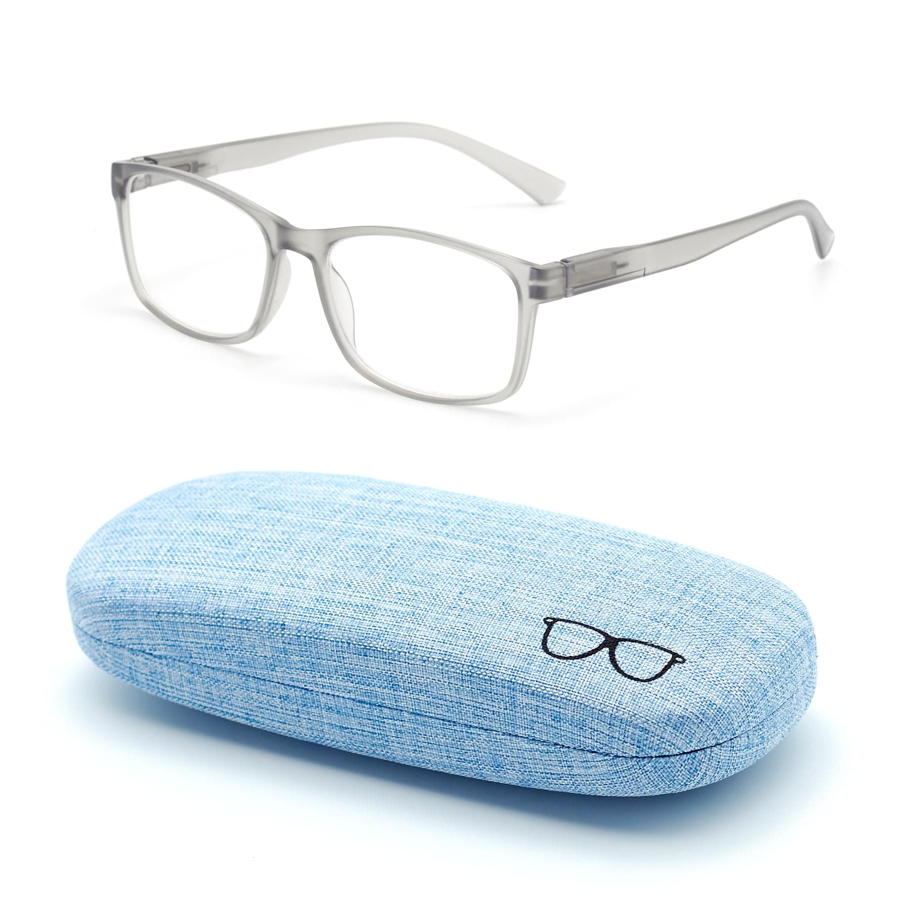 Nearsighted Glasses for Distance with Hard Case Blue Light Spring Hinge Glasses Not Reading Glasses